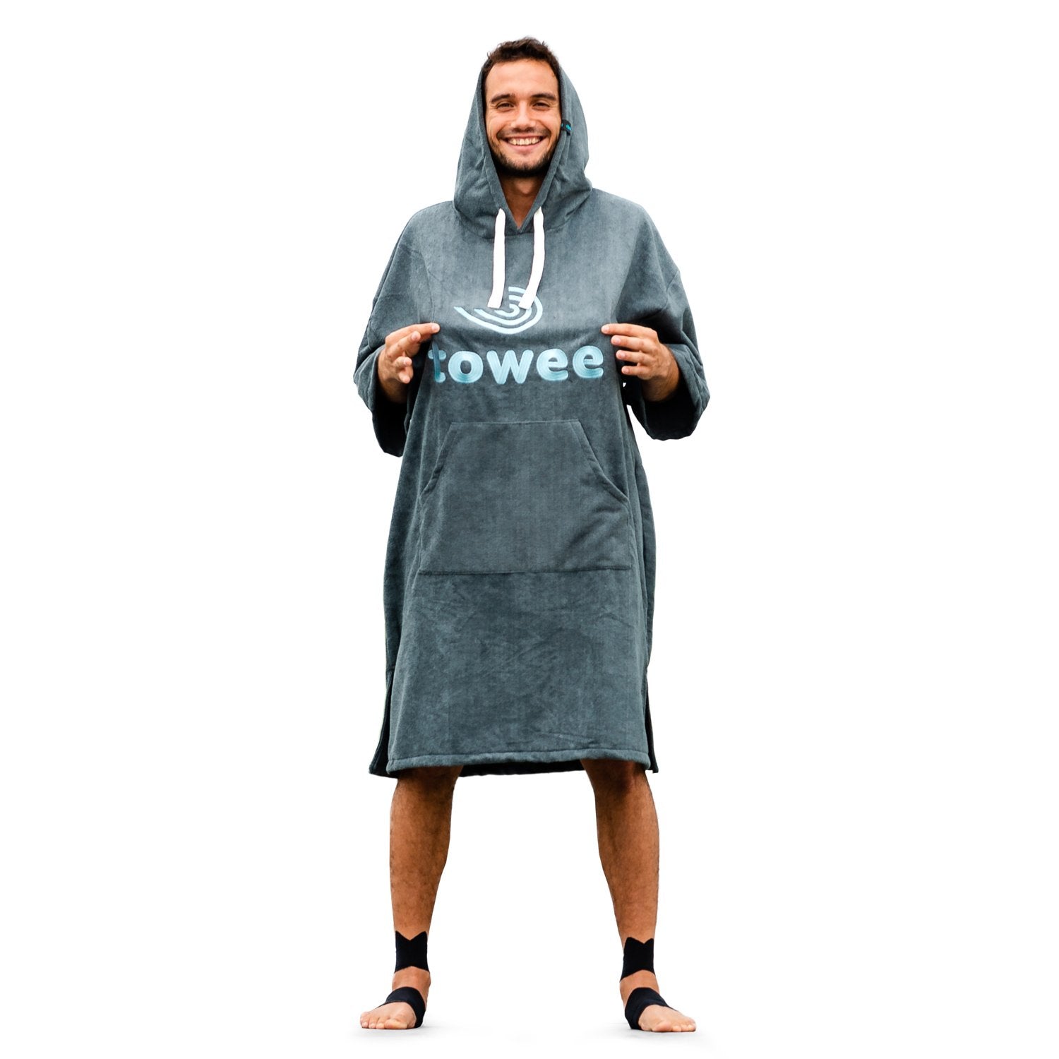 Poncho surfingowe Towee niebieskie, 80 x 115 cm